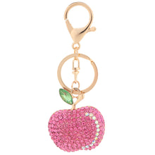 Shining Crystal Rhinestone Cute Fruit Key Ring Zinc Alloy Car Key Chain Purse Bag Charm Accessory Gift TIML66 TIML66