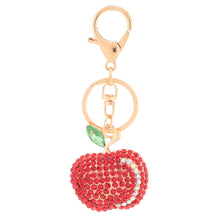 Shining Crystal Rhinestone Cute Fruit Key Ring Zinc Alloy Car Key Chain Purse Bag Charm Accessory Gift TIML66 TIML66