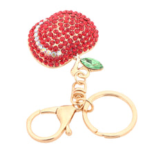 Shining Crystal Rhinestone Cute Fruit Key Ring Zinc Alloy Car Key Chain Purse Bag Charm Accessory Gift TIML66 TIML66