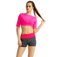 Short T shirt Women Crop Top Solid Color Short Sleeve Tops Slim Casual Tee Shirt Women T-shirt Blusas TIML66 TIML66
