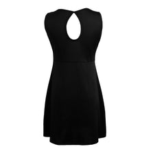 sleeveless women dress hollow out evening party black dress robe elegant office dress vestidos xxxl plus size TIML66