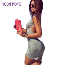 Dress Women Solid Color Sexy Backless Bodycon Bandage Club Pencil Dress Evening Party Mini Beach Dress Vestidos TIML66 TIML66