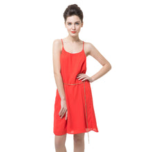 Sexy Women Sleeveless Dress Scoop Neck Y Back Spaghetti Strap Waist Chain Party Club Mini Loose Beach Dress TIML66 TIML66