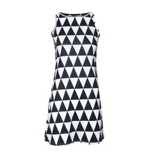 women sleeveless sexy dress geometric print party evening vintage dress plus size boho dress vestidos TIML66