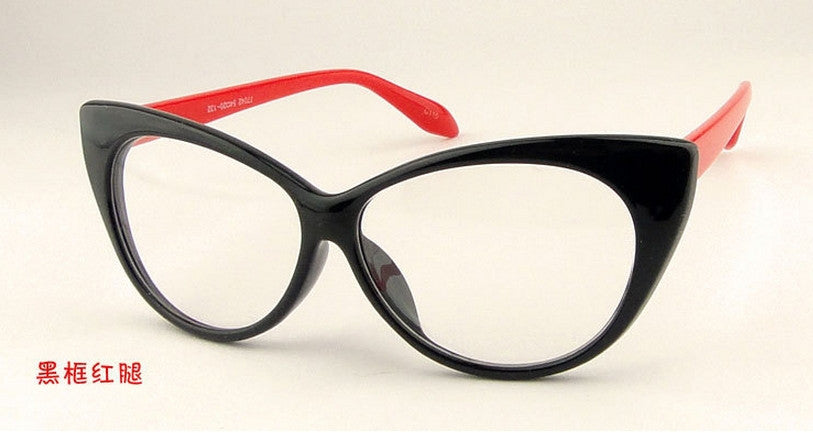 Vintage Inspired Fashion Men Women's Cat Eye Clothes Accessory Plain Glasses Chic Eyewear TIML66