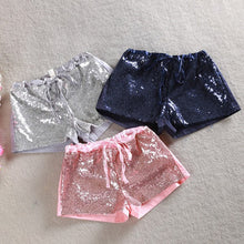 2~ years kids girl sequins shorts short pants tie bow elastic waist trousers TIML66