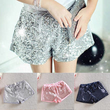 2~ years kids girl sequins shorts short pants tie bow elastic waist trousers TIML66