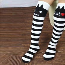 Toddlers Kids Girls Knee High Socks School Cotton Tights Striped Stockings for Girls 1-8Years TIML66