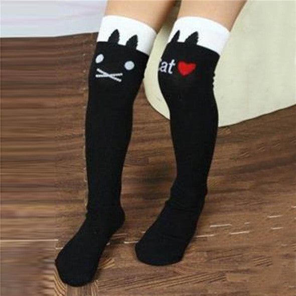 Toddlers Kids Girls Knee High Socks School Cotton Tights Striped Stockings for Girls 1-8Years TIML66