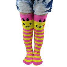 Toddlers Kids Girls Knee High Socks School Cotton Tights Striped Stockings for Girls 1-8Years TIML66