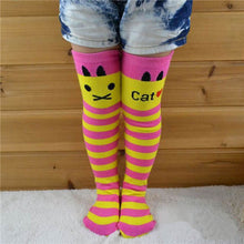 Toddlers Kids Girls Knee High Socks School Cotton Tights Striped Stockings for Girls 1-8Years TIML66