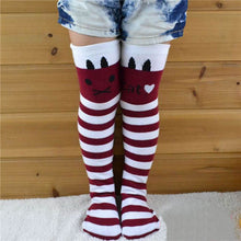 Toddlers Kids Girls Knee High Socks School Cotton Tights Striped Stockings for Girls 1-8Years TIML66