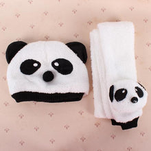 Unisex 1-3Y Baby Girls Boys Hats Neckerchief+Beanie Hat and Scarf Set Cartoon Panda Cap New TIML66