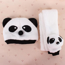 Unisex 1-3Y Baby Girls Boys Hats Neckerchief+Beanie Hat and Scarf Set Cartoon Panda Cap New TIML66