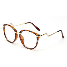 Unisex Women Men Retro Round Nerd Glasses Curving Earstems Semi Metal Frame Spectacles Oculos Feminino TIML66
