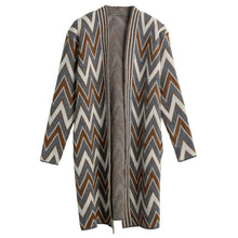 Vintage Gray Side Pockets Cardigans Women Sweater Casual Crochet Poncho Plus Size Coats Women Long Sweaters Vestidos Cardigans TIML66 TIML66