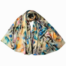 vintage silk scarf women scarves shawls ladies rose feather butterfly printed soft pashmina femme TIML66
