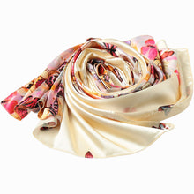 vintage silk scarf women scarves shawls ladies rose feather butterfly printed soft pashmina femme TIML66