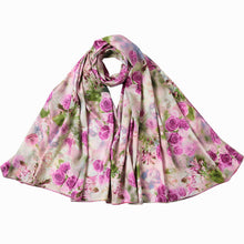 vintage silk scarf women scarves shawls ladies rose feather butterfly printed soft pashmina femme TIML66