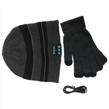 Warm Soft Smart Headset Bluetooth Wireless Beanies Hats + Gloves Set for Men Unisex Caps Headphone Speaker TIML66
