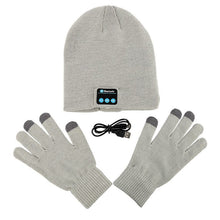 Warm Soft Smart Headset Bluetooth Wireless Beanies Hats + Gloves Set for Men Unisex Caps Headphone Speaker TIML66