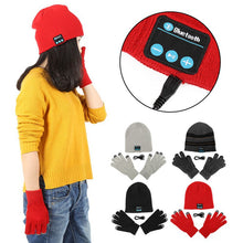 Warm Soft Smart Headset Bluetooth Wireless Beanies Hats + Gloves Set for Men Unisex Caps Headphone Speaker TIML66