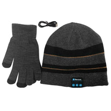 Warm Soft Smart Headset Bluetooth Wireless Beanies Hats + Gloves Set for Men Unisex Caps Headphone Speaker TIML66