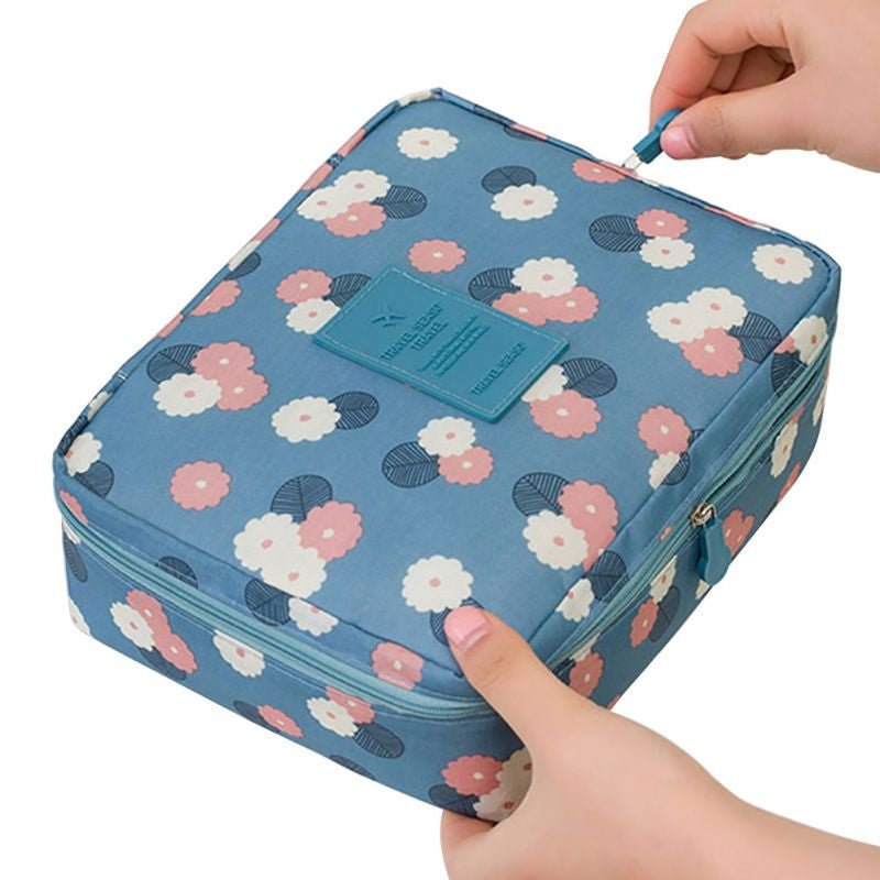 waterproof nylon zipper women makeup bag cosmetic toiletry storage travel wash pouch bag makeup tool kits TIML66