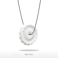 white snowflake pendant 3d printed jewelry original design unique model hippie women necklace TIML66