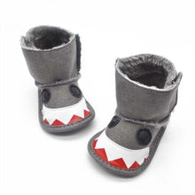 0-18 Months Kids Baby Boys Girls Snow Boots Shark Mouth Snowshoes Warm Crib Shoes TIML66