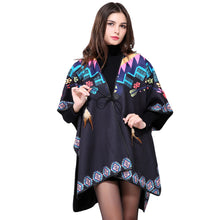 British Style Women Outwear Coat Oversized Open Front Poncho Capes Black Shawl Irregular Hem Cardigan Ponchos And Capes TIML66 TIML66