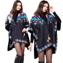 British Style Women Outwear Coat Oversized Open Front Poncho Capes Black Shawl Irregular Hem Cardigan Ponchos And Capes TIML66 TIML66