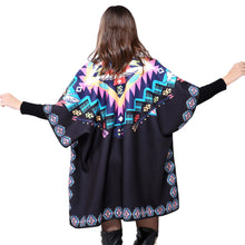 British Style Women Outwear Coat Oversized Open Front Poncho Capes Black Shawl Irregular Hem Cardigan Ponchos And Capes TIML66 TIML66