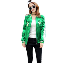 embroidery bomber jacket women long sleeve floral women basic coats causal jacket outwear TIML66