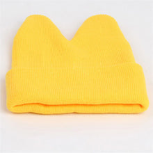 Hat Baby Kids Cute Ox Horn Knitted Wool Hats Boys Girls Warm Beanies Caps 1-9Y TIML66