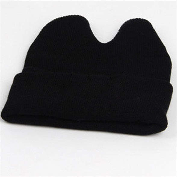 Hat Baby Kids Cute Ox Horn Knitted Wool Hats Boys Girls Warm Beanies Caps 1-9Y TIML66