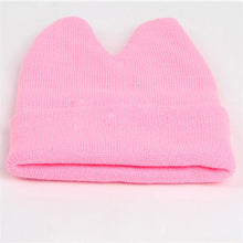 Hat Baby Kids Cute Ox Horn Knitted Wool Hats Boys Girls Warm Beanies Caps 1-9Y TIML66