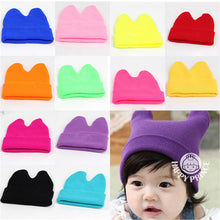 Hat Baby Kids Cute Ox Horn Knitted Wool Hats Boys Girls Warm Beanies Caps 1-9Y TIML66