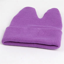 Hat Baby Kids Cute Ox Horn Knitted Wool Hats Boys Girls Warm Beanies Caps 1-9Y TIML66