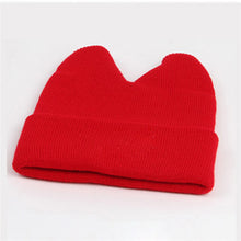 Hat Baby Kids Cute Ox Horn Knitted Wool Hats Boys Girls Warm Beanies Caps 1-9Y TIML66