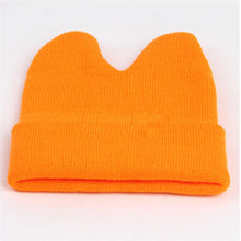 Hat Baby Kids Cute Ox Horn Knitted Wool Hats Boys Girls Warm Beanies Caps 1-9Y TIML66