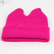 Hat Baby Kids Cute Ox Horn Knitted Wool Hats Boys Girls Warm Beanies Caps 1-9Y TIML66