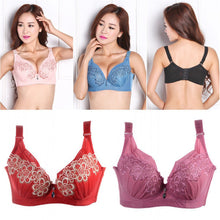 3/4 Coverage Bra Plunge Push Up Bra Lace Embroidered 80 85 90 95 C Cup PY1 TIML66