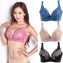 3/4 Coverage Bra Plunge Push Up Bra Lace Embroidered 80 85 90 95 C Cup PY1 TIML66