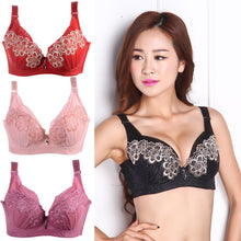 3/4 Coverage Bra Plunge Push Up Bra Lace Embroidered 80 85 90 95 C Cup PY1 TIML66