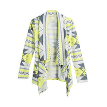 women basic coats knitted cardigan striped geometric print asymmetric open front casual thin coat abrigos mujer TIML66