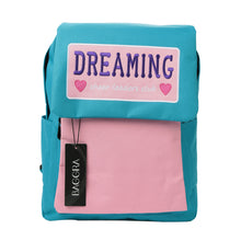 women canvas backpack contrastcolor large capacity zippercover adjustable strap laptop bag casual school travel bag TIML66