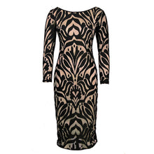 women casual sexy bodycon dress bandage tank evening party long sleeve lace pencil dress TIML66