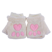 Girls Fingerless Warm Fur Fleece Gloves Cute Mittens Wrist Glove 6 Colors TIML66