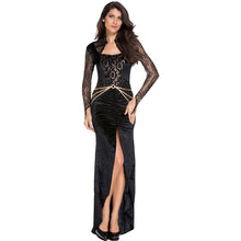 women halloween costumes sexy disfraces adultos role play evil queen dress stand neck slit front lace gem belt cosplay clothes TIML66